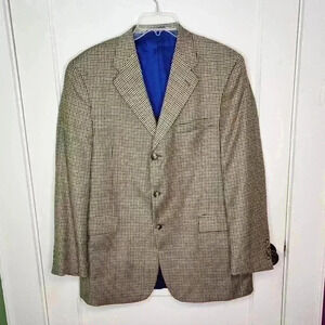 Tommy Hilfiger Sports Coat Size 42R Mens Suit Jacket Blazer Houndstooth Plaid